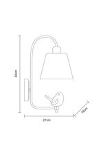 Бра Arte Lamp PASSERO A4289AP-1WH, 1хE27