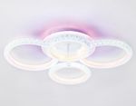 Светильник потолочный светодиодный с RGB подсветкой и пультом FA9524/2+2 WH белый 92W 6400K/3000K+RGB 560*370*110 (ПДУ РАДИО 2.4G)