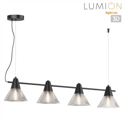 6595/4A MODERNI LN25 черный/прозрачный, металл/стекло Подвес E27 4*60W 220V CORNE