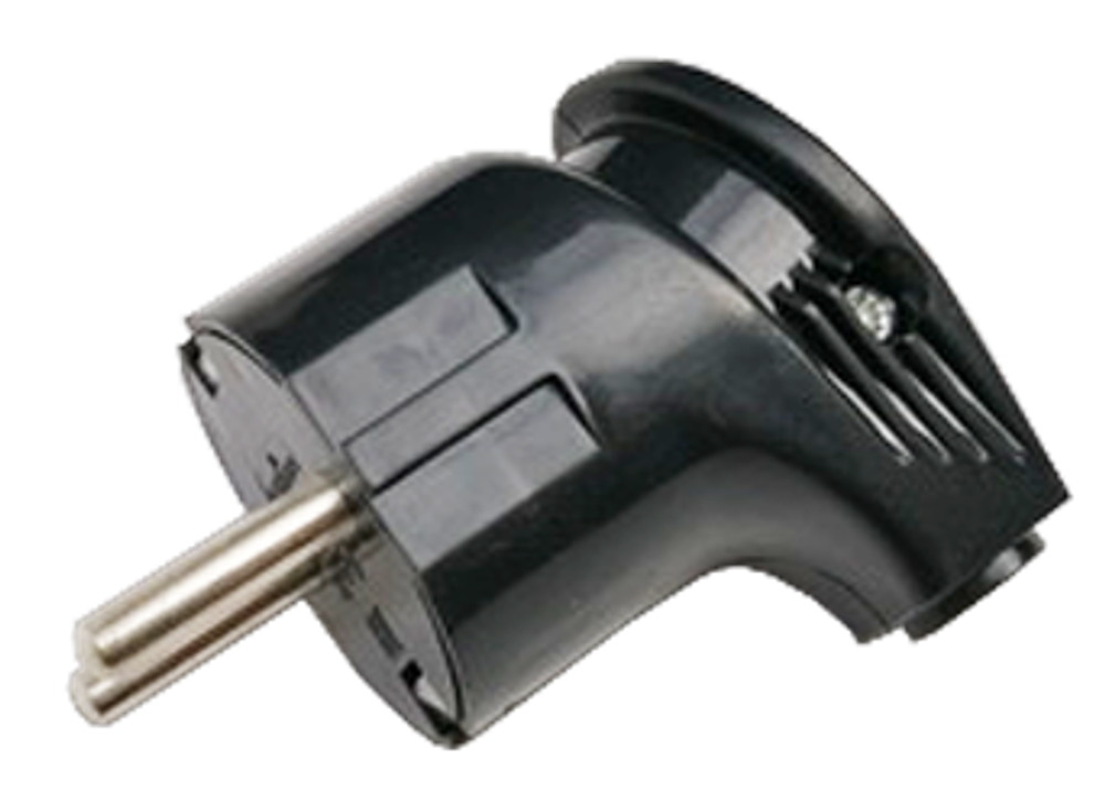 Вилка угловая с з/к 16А черн. 4210 IN HOME 4690612009049