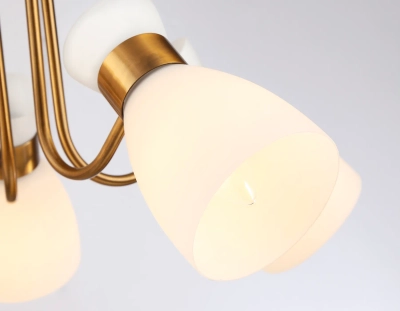 Подвесная люстра TR3218/5 GD/FR золото/белый матовый E27*5 max 40W D580*290