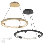 7001/44L HIGHTECH ODL25 253 Подвесной светильник черный ice crack/акрил разд. Вкл. с ПДУ IP20 LED 44W 1309Лм 3000/3800/4800K CRI > 90 CAYON