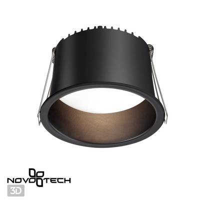 358902 SPOT NT22 283 черный Светильник встраиваемый светодиодный IP20 LED 4000К 12W 220V TRAN