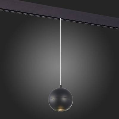 ST354.443.12 Магнитный трековый светильник подвесной Черный LED 1*12W 4000K 750Lm Ra&gt;80 36° IP20 D100xH92 48V