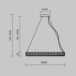 Подвесной светильник Castello 3000К 40Вт, MOD335PL-L40CH3K. TM Maytoni