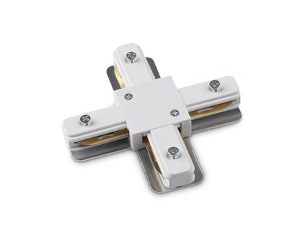 Коннектор Х-образный для однофазного шинопровода Standard 220V GL7171 WH белый 105*105*20
