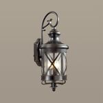 4045/3W NATURE ODL18 751 черный/зол.патина Уличный настенный светильник IP44 E14 3*60W 220V SATION