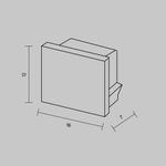 Комплект заглушек (для профиля 16×12) 10 шт., ALM-005-B-EC 642022. TM Maytoni