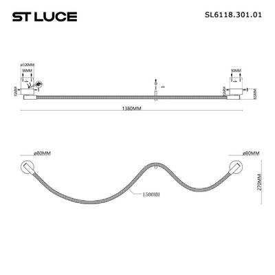 SL6118.301.01 Светильник настенный ST-Luce Латунь/Белый LED 1*20W 4000K