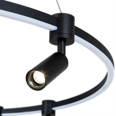Подвесная люстра Arte Lamp RING A2186SP-1BK, 1хLED