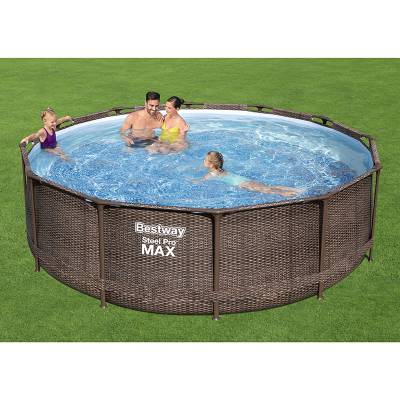 Бассейн каркасный круглый 366*100 см, 9150 л, Steel Pro Max 56709 (набор) Bestway