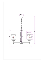 Подвесная люстра Arte Lamp BROCCA A4093LM-5AB, 5хE14