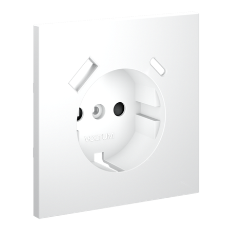 VLS001002 Накладка для розетки с заземлением и защитными шторками, с USB A+C, S70 (белый матовый). (ТМ Maytoni)