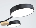 Светильник светодиодный подвесной FL4860/4 BK/WD черный/дерево 60W 3000-6000K 700*400*120 (без ПДУ)