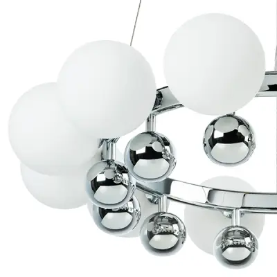 801124 Люстра SFERETTA 12х40W G9 ХРОМ/БЕЛЫЙ Lightstar