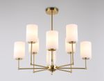 Светильник подвесной LH56217/8 BS/FR латунь/белый матовый E27/8 max 60W D700*600