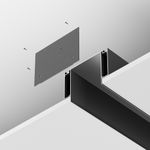 Заглушка декоративная черная - 2шт.+ 8 саморезов для профиля ALM-11681-PL-B-2M, ALM013EC-PL-B. TM Maytoni