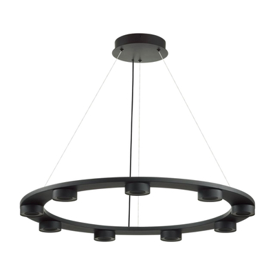 6631/75L HIGHTECH ODL24 317 металл/черный/акрил Подвесной круглой светильник IP20 LED 75W 1952Лм 3000K 220V с раздельным вкл. Верх/низ TURMAN