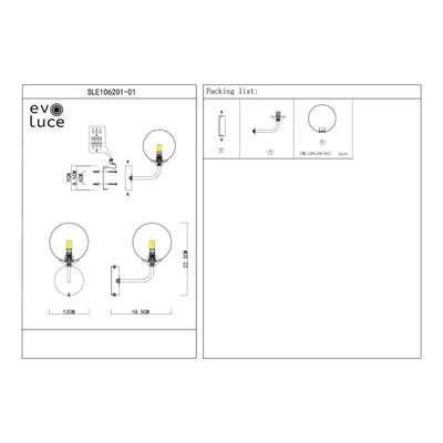 SLE106201-01 Светильник настенный ST-Luce Золотистый/Белый G9 LED 1*3W