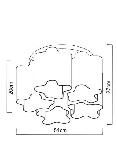 Потолочная люстра Arte Lamp SERENATA A3459PL-5AB, 5хE27