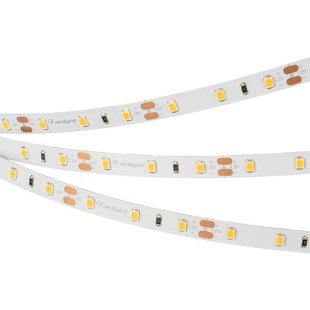 Лента RT-A60-8mm 12V Warm2400 (4.8 W/m, IP20, 2835, 5m) (Arlight, 4.8 Вт/м, IP20)