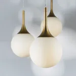 813012 Подвес GLOBO 1х40W E14 gold/white Lightstar