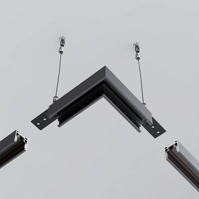 Коннектор угловой Exility накладной низкопрофильный, TRAM034CL-41B. TM Maytoni