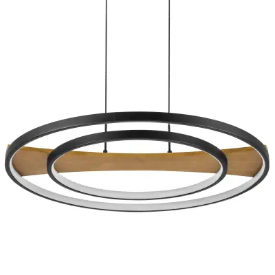 723227 Люстра LODI LED 43W 3440LM ЧЕРНЫЙ/ДЕРЕВО 3000K Lightstar