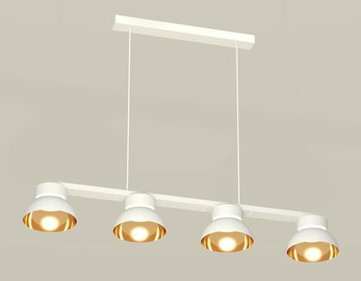 Комплект подвесного светильника XB9151101/4 SWH/PYG/CL белый песок/золото желтое полированное/прозрачный GX53 (C9151, N8144)