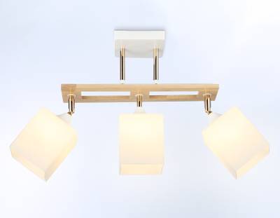 Светильник подвесной TR9505/3 WH/FGD/FR белый/золото/белый матовый E27/3 max 40W 620*100*290
