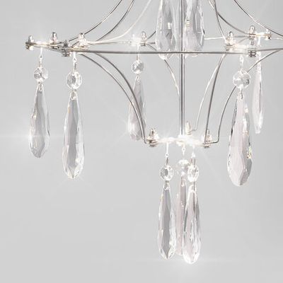 Настенный светодиодный светильник с фигурным хрусталем 442/1 хром