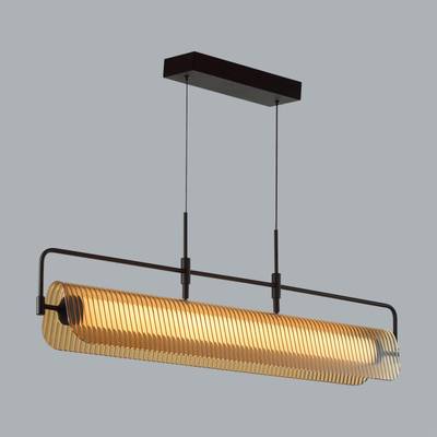 5056/35L L-VISION ODL24 457 черный/янтарный/металл/стекло/акрил Люстра LED 35W 3000К LINER