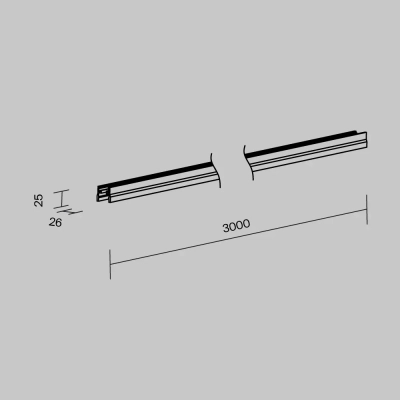 Профиль 3м Elasity IP накладной белый, O-TR001-P-W3M. TM Maytoni