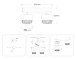 Светильник накладной TN71285/2 WH/BK белый/черный GX53/2 max 12W 270*95*137
