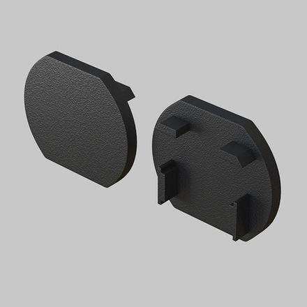 Заглушка для круглого шинопровода, 2 шт. Basity, черный, TRA172EC-R-11B. TM Maytoni