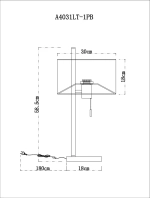 Декоративная настольная лампа Arte Lamp PROXIMA A4031LT-1PB, 1хE27
