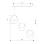 Подвесной светильник 90308/3 черный, LED