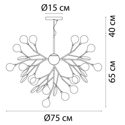 Подвесная люстра Arte Lamp CANDY A7274SP-45GO, 45хG4