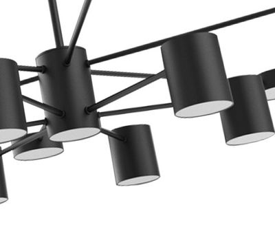 07649-13D,19 Люстра диммируемая Мекли черный d80 h67 Led 7*12W+6*16W (4000K) с пультом ДУ