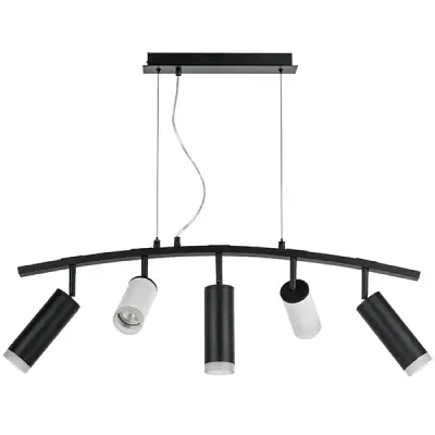 LR7353628730 Люстра RULLO 5х50W GU10 ЧЕРНЫЙ/БЕЛЫЙ (571735+214436-2+214487-3+202430-5)