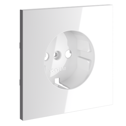 VLS000601 Накладка для розетки с заземлением, S70 (белый глянцевый). (ТМ Maytoni)