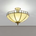 Citilux Шербург-1 CL440141 Люстра витражная потолочная Бронза