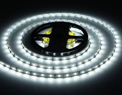 Светодиодная лента GS3003 2835 60Led/ 6W m/ 24V IP20 6500K/ 5000*8*1.2mm/ кратность резки 100mm (2 конт.)