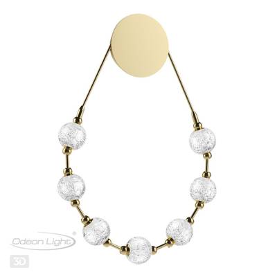 5008/25WL L-VISION ODL23 467 золотой/прозрачный/металл/акрил Бра LED 25W 4000K 1555Лм CRYSTAL