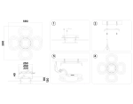 Светильник светодиодный потолочный с пультом FA8925/4+1 WH/CH белый/хром 163W 3000K-6400K 590*590*120 (ПДУ РАДИО 2.4G)