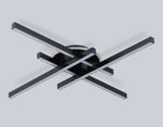 Светильник светодиодный потолочный FL6282 BK черный 58W 3000K-6400K 700*700*85 (ПДУ ИК)