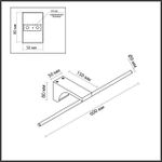 7069/8WL HIGHTECH ODL25 693 Настенный светильник черный/металл/акрил IP20 LED 8W 3500K 220V TINY