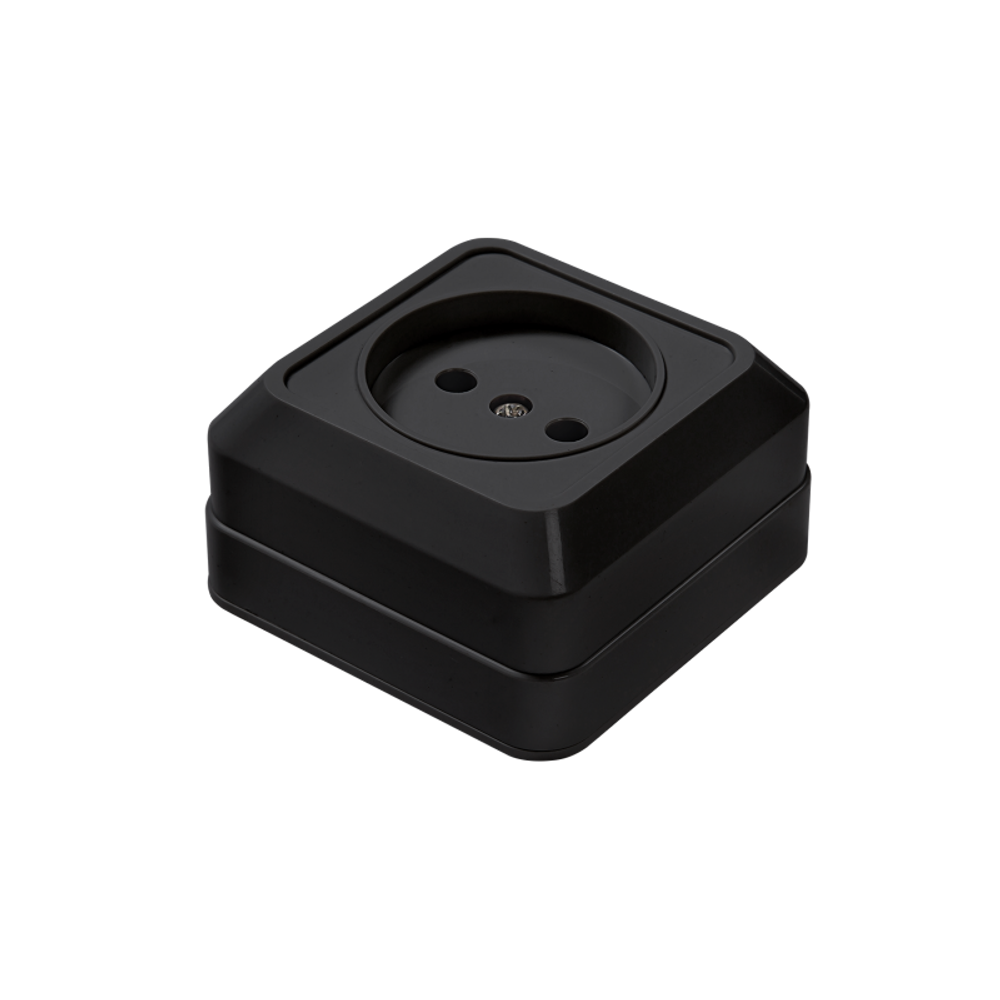 Розетка 1-м BOLLETO накладная 7022B черн. IN HOME 4690612061030