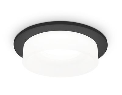 Встраиваемый точечный светильник с акрилом TN1312 SBK/FR черный песок/белый матовый GU5.3 D98*45