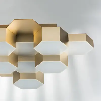 750123 Люстра потол FAVO LED-60W 2880LM Satin Gold 4000K Lightstar